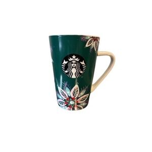 Starbucks 2020 Holiday Christmas Poinsettia Mug Green 12 oz